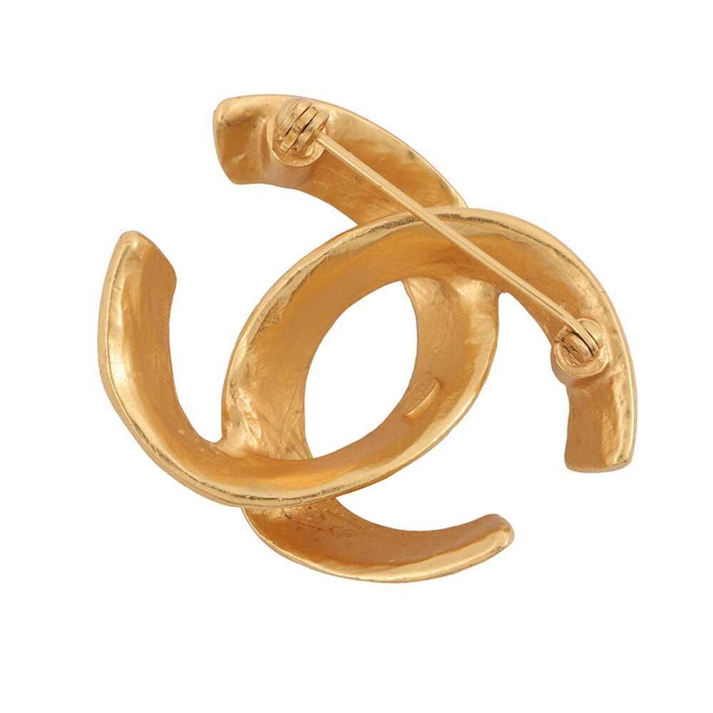 CHANEL Gold Logo Brooch - Picture 3 of 9